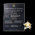 Placa de Inauguração em Alumínio Fundido